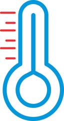 thermometer icon on background Transparent 