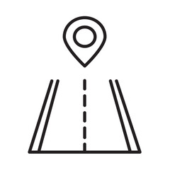DESTINASI ROAD design vector icon design vector line icon svg
