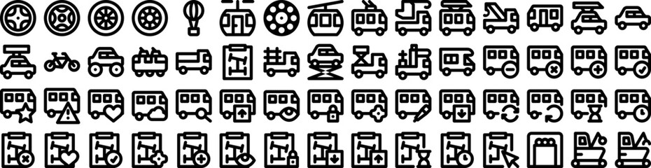 Set Of Vehicle Icons Isolated Silhouette Solid Icon With Auto, Car, Vehicle, Technology, Transport, Power, Battery Infographic Simple Vector Illustration Logo