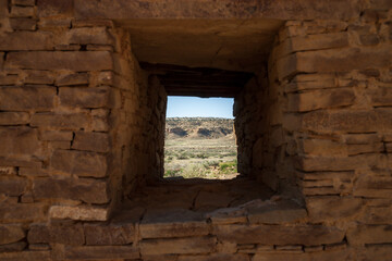 Fototapeta na wymiar The Hungo Pavi Ruins at Chaco Culture National Historical Park