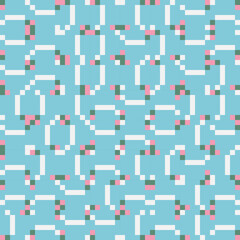 Abstract geometric vector pattern design with simple shapes