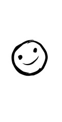 Hand Drawn Emoji faces Icon. Emoticon Doodle ink brush icons of happy, excited, sad, loved, angry face vector illustration.