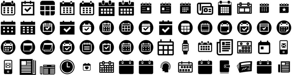 Set Of Daily Icons Isolated Silhouette Solid Icon With Vector, Daily, Sleep, Schedule, Routine, Day, Life Infographic Simple Vector Illustration Logo