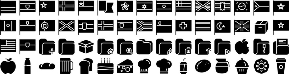 Set Of Illustration Icons Isolated Silhouette Solid Icon With Character, Concept, Set, Illustration, Vector, Isolated, Business Infographic Simple Vector Illustration Logo