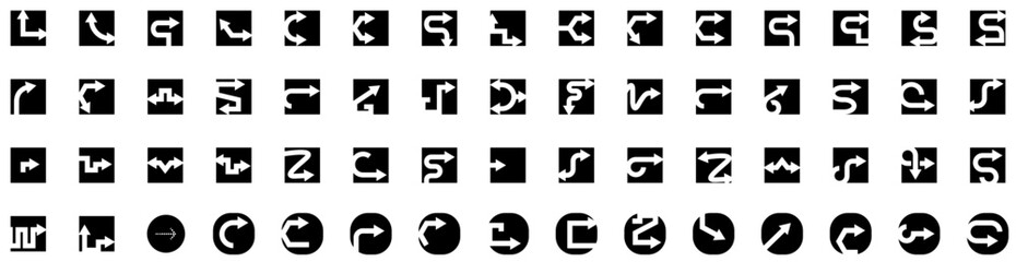 Set Of Right Icons Isolated Silhouette Solid Icon With Illustration, Sign, Symbol, Vector, Right, Concept, Icon Infographic Simple Vector Illustration Logo