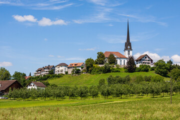 Fototapeta na wymiar Region and town of Gossau, Zürich, Switzerland 