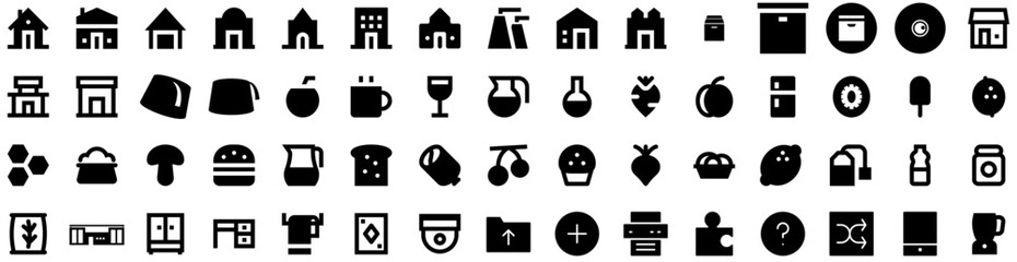 Set Of Wireless Icons Isolated Silhouette Solid Icon With Communication, Mobile, Network, Internet, Technology, Wireless, Digital Infographic Simple Vector Illustration Logo