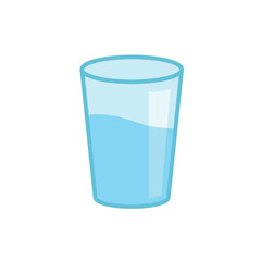 mineral water in a glass vector icon element design template