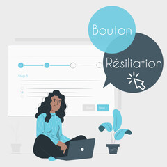 Bouton Résiliation - 606376068