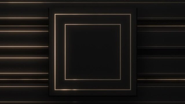 This stock motion graphic  video of4K Geometric Glare Black Background with gentle overlapping curves on seamless loops.