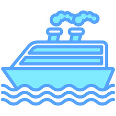 cruise ship, public transport, vector icons for web design, app, banner, flyer and digital marketing.