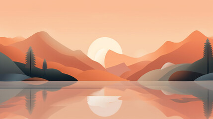 Relaxing minimalist background for health & wellness themes. Generative IA