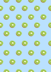 Seamless pattern with Kiwifruit.Eps 10 vector.