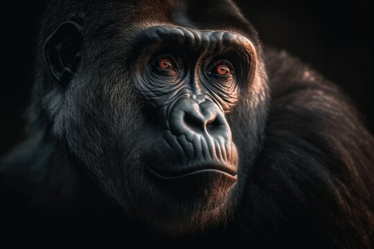Portrait of a  Gorilla - AI Generated