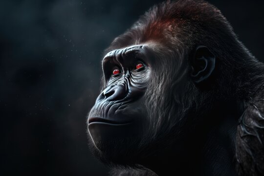 Portrait of a Hulking Gorilla - AI Generated