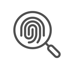 Biometric related icon outline and linear symbol.