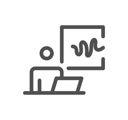 Biometric related icon outline and linear symbol.