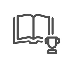 Book related icon outline and linear symbol.