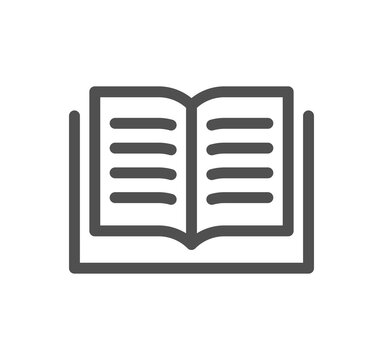 Book related icon outline and linear symbol.