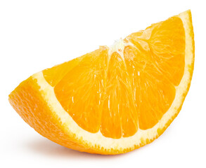 Orange fruits slice isolated Clipping Path