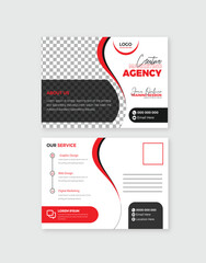 Modern Creative corporate business Modern postcard EDDM design template, Editable creative corporate Postcard Design vector