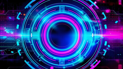 Modern abstract circle background wallpaper. AI generated