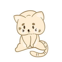 Obraz na płótnie Canvas Cute cat character is so naughty