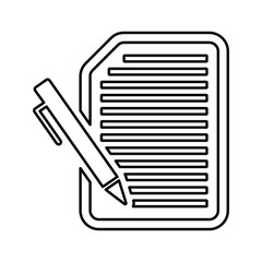 Article writing icon. Outline symbol.