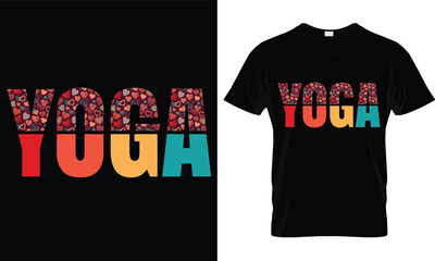 Fototapeta premium Yoga t-shirt design graphic vector