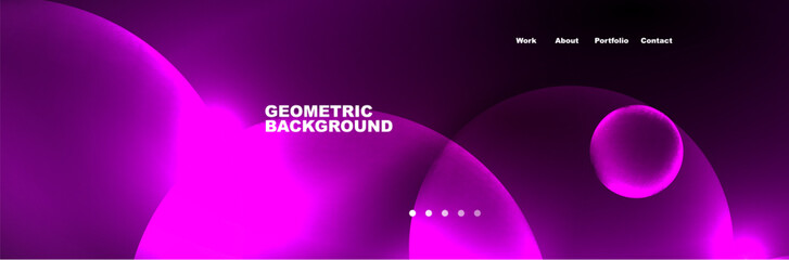 Neon glowing bubbles, circles magic energy space light concept, abstract background wallpaper design