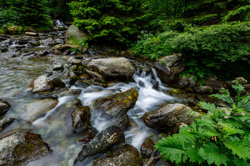 The Balea River in the Carpathian of Romania