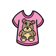 isolate illustration toy teddy bear T-shirt