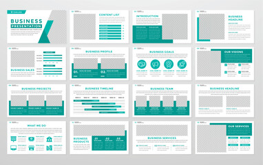 business presentation template with modern concept