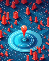 Geofencing alerts target marketing in specific areas. (Generative AI)