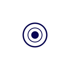 blue circle sign