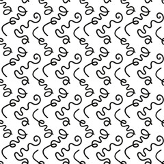 Line doodle seamless pattern. Modern abstract backdrop