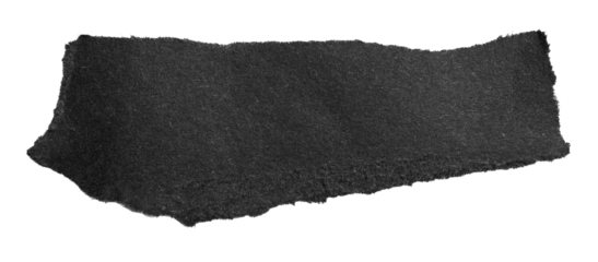 a black piece of paper on a transparent isolated background. png