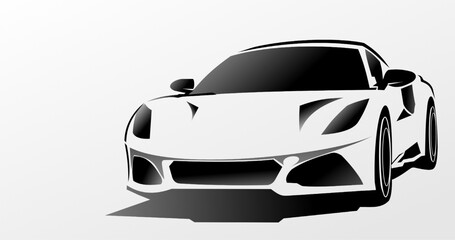 racing car silhouette illustration