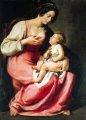 Madonna and child by Artemisia Gentileschi.