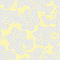 Fototapeta premium Pastels Floral Seamless Pattern Design Background