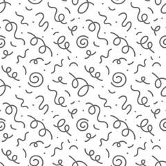 Line doodle seamless pattern. Modern abstract backdrop