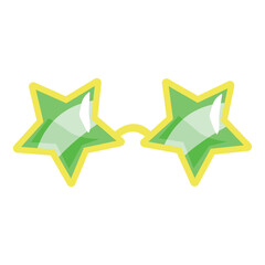 Sunglasses summer design. Flat vector illustration eyeglasses cartoon. Retro style sunglasses woman beach accessories