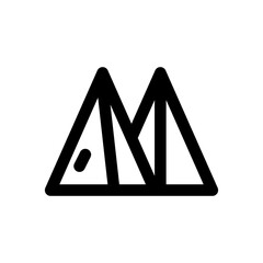 pyramid icon line style vector