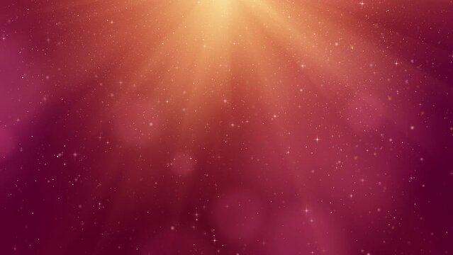 Abstract luxurious, premium gold glittering, heavenly ray, divine bless, God's ray flowing particles loop motion background
