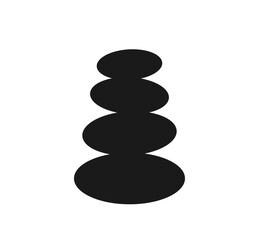 Balance zen spa stones icon. Massage pebbles.