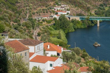 Landscape from the village of Belver to the Tagus River, in the municipality of Gaviao, Portugal.