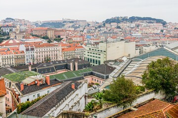 Fototapeta na wymiar landscape over the city of Lisbon