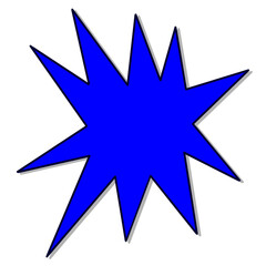 Blue Comic Burst or Explosion Icon