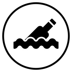 water pollution glyph icon