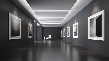 Fototapeta premium Modern Office Decor: Personalize the Frames, Generative AI